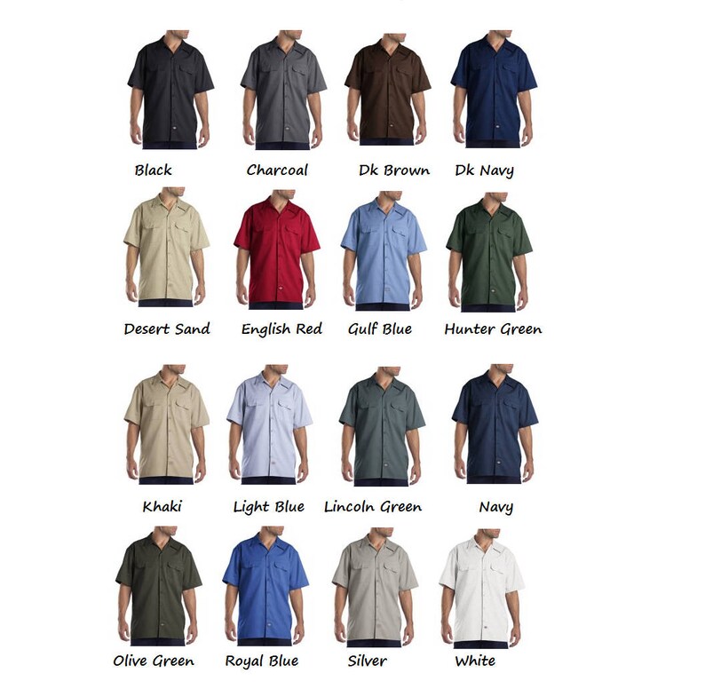 Dickies Custom Uniform Shirts 16 COLORS Dickies 1574 Twill Etsy
