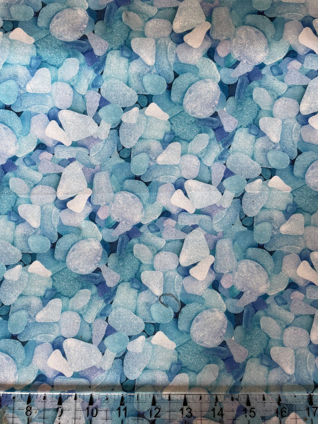 Sea Glass Fabric Landscapes by Whistlers Studio 100 Cotton Premium