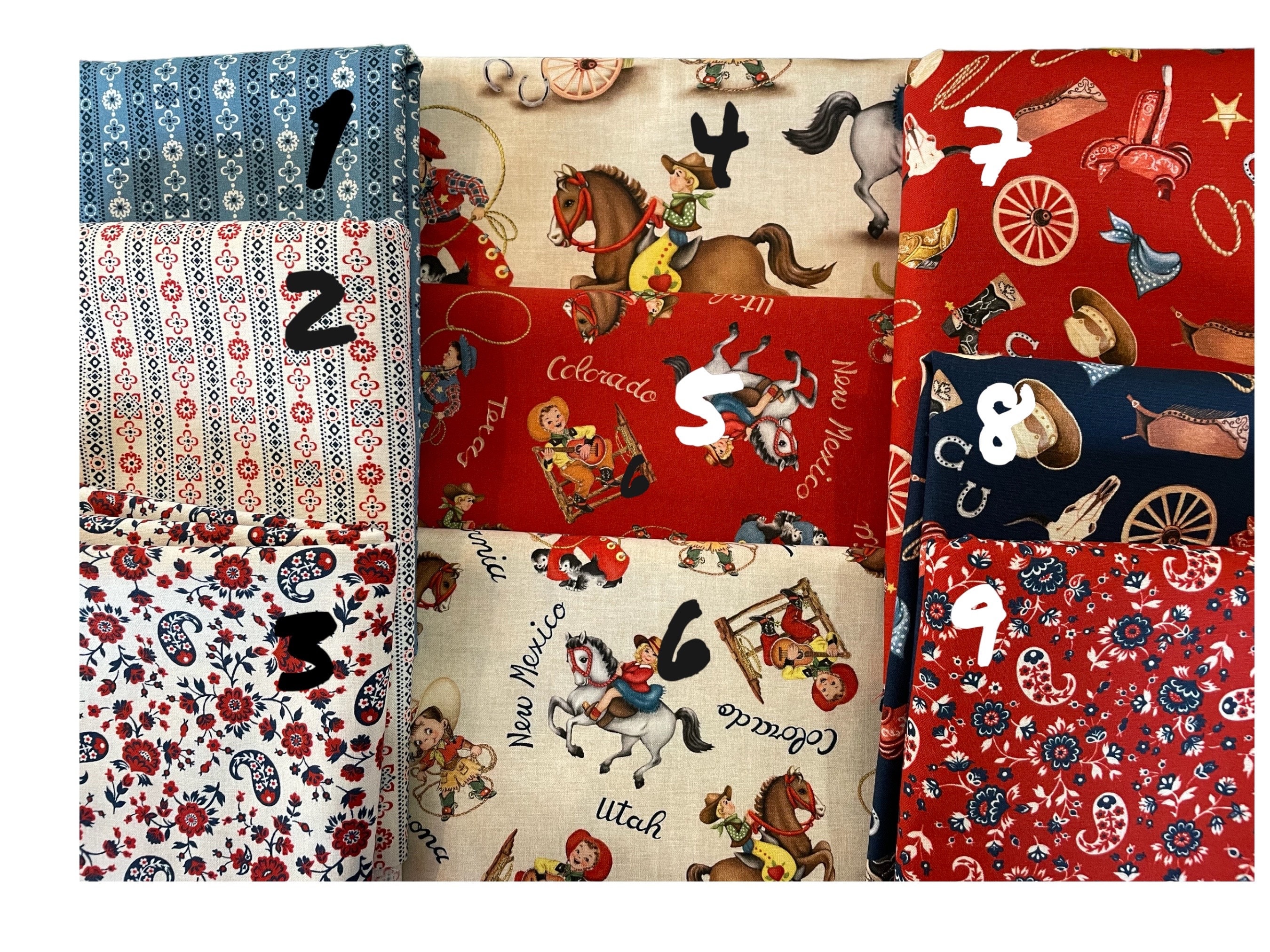 Happy Trails Fabric Collection by Fabric 100% Cotton Quilt Fabric 