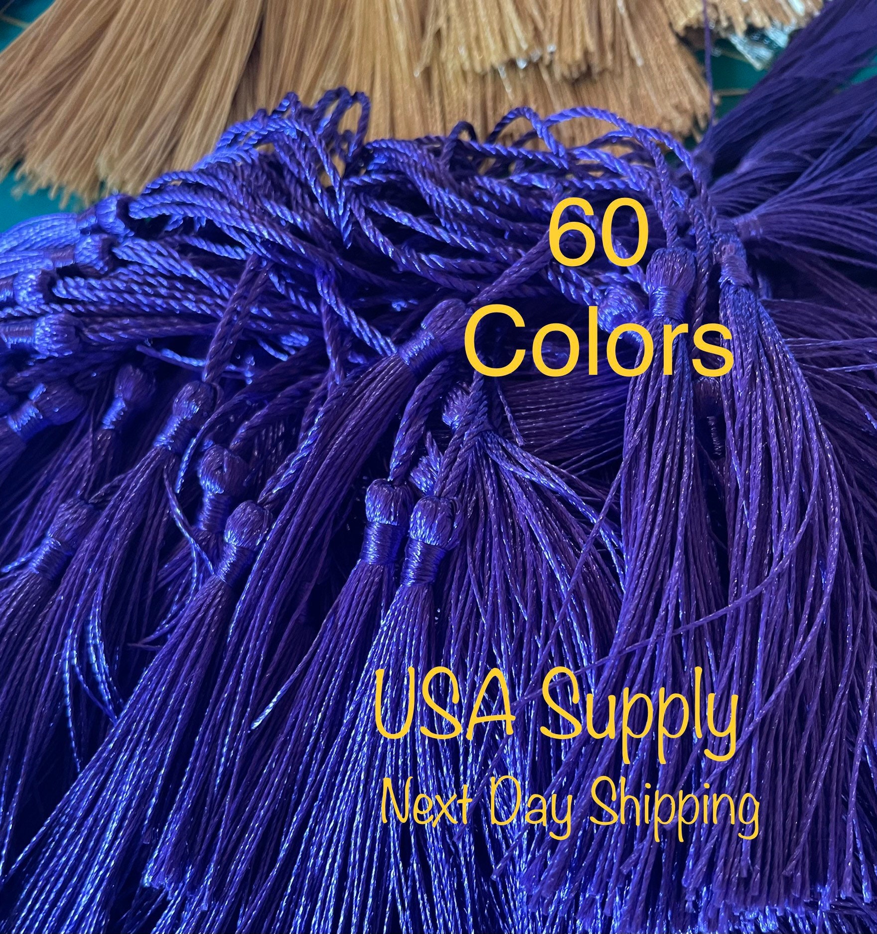 Bookmark Tassels 60 Colors Wholesale 10/20/100 Silk Tassels 5 Long 3 Tassel  With 2 Inch Hanging Loop Diy Craft Supplies Active 