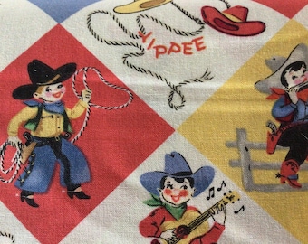 Vintage Fabric Cowboy Fabric 100% Cotton Premium Quilters Cotton Fabric Michael Miller Yippee