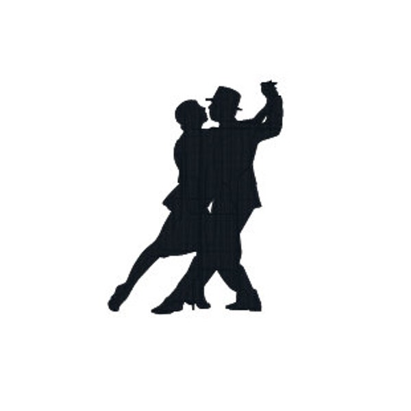 BUY2GET1FREE Ballroom Dancing Silhouette Machine Embroidery Design in 4 Sizes including mini, Tango, Dancers, Couple