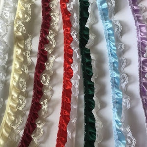 Free: WHITE SATIN RUFFLE TRIM 21 YARDS! - Sewing -  Auctions for  Free Stuff