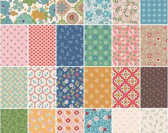 Colección Mercantile Fabric Raindrops de Lori Holt de Riley Blake Fabrics - 23 telas únicas Premium Quilters Cotton