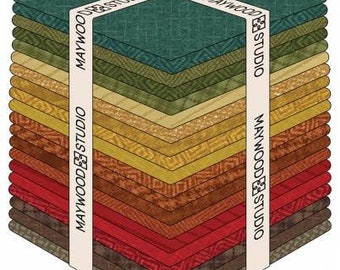 Woolies Fat Quarter Bundle - Desert Sunset 20 Fat Quarters 100% Cotton Flannel Fabric Maywood Studio