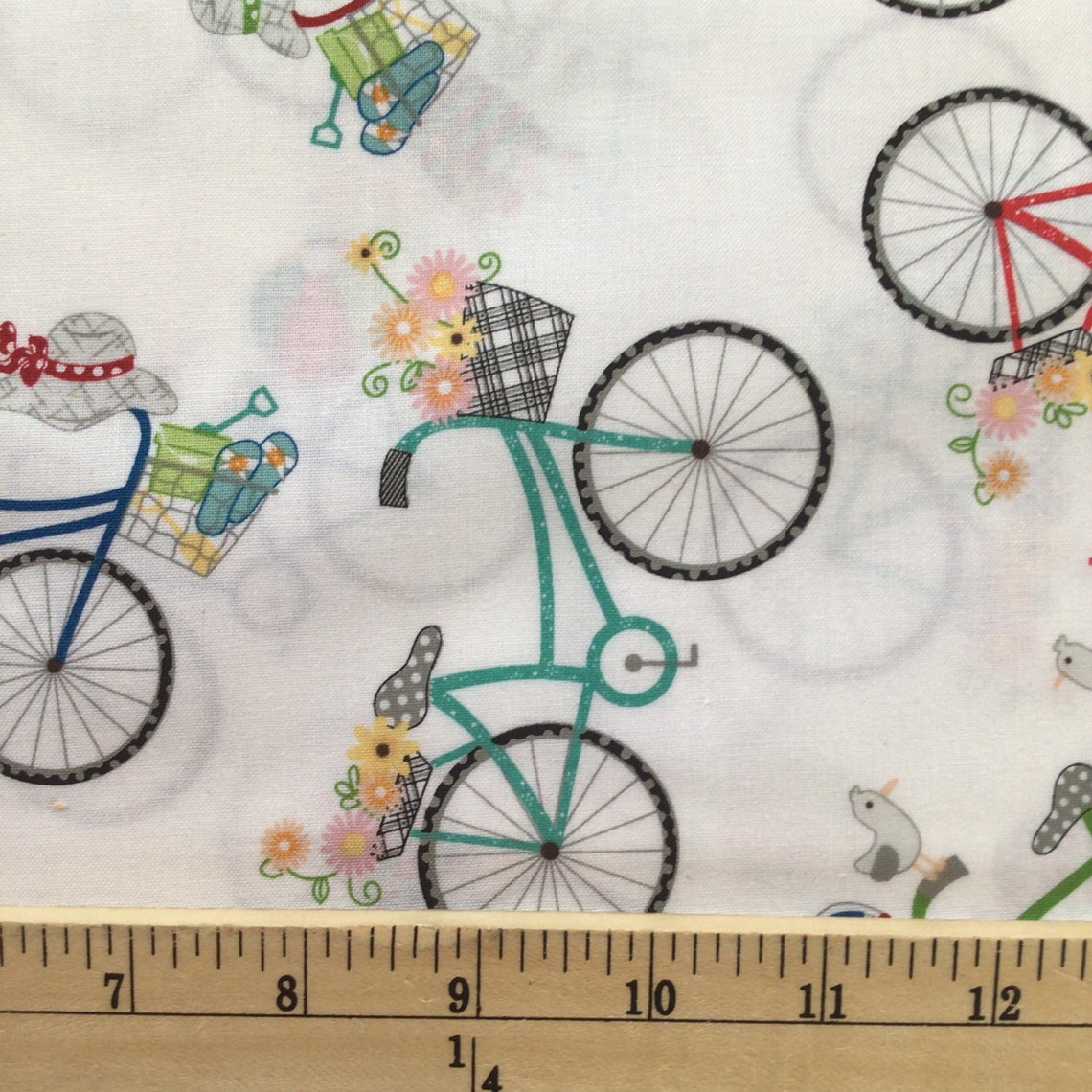 Bicycle Fabric for Quilting Maywood Studio Vintage Boardwalk Etsy