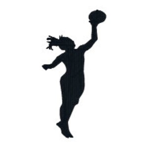 BUY 2 GET 1 FREE - (1) meisjes volleybal Silhouette Machine borduurwerk ontwerpen in 3 maten - 2,5", 3,5" en 4.5"
