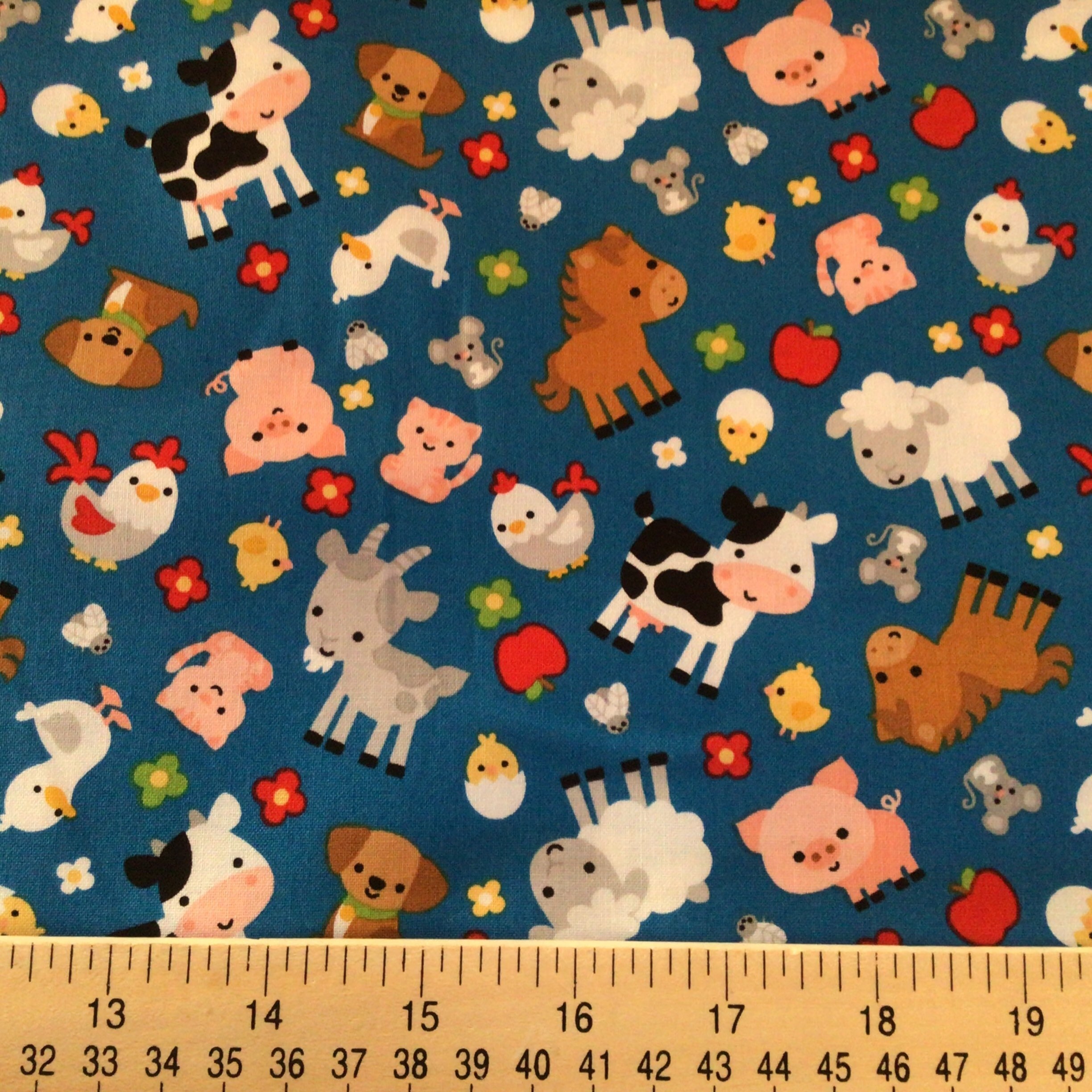 Farm Animal Fabric 100 Cotton Riley Blake Down on the Farm Etsy
