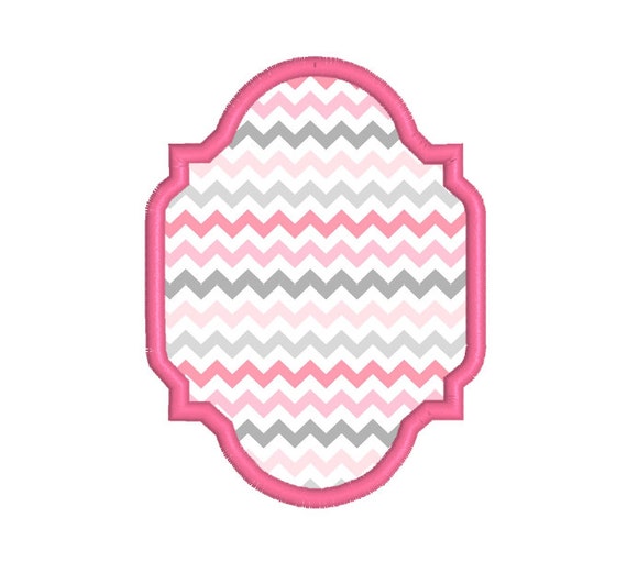 Retro Frame #4 Applique Embroidery Design DIGITAL DOWNLOAD