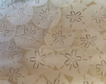 Sand Dollar Fabric - Premium Quilters Cotton - Beach Fabric - Timeless Treasures Beach Sand-C8461