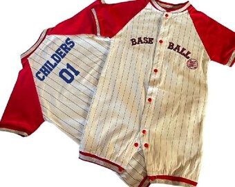 Mameluco personalizado del traje de béisbol del bebé