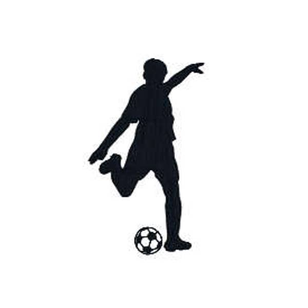 BUY 2 GET 1 kostenlose junge Soccer Player Silhouette Maschine Stickerei Design in 3 Größen - 4 x 4, 5 x 7, 6 x 10 - Fußball Fußball Masche gefüllt