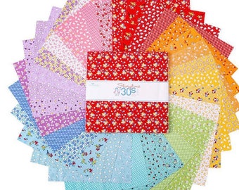 Storytime 30s Fat Quarter Bundle de Riley Blake - 32 Fat Quarters - 100% algodón - Rimas infantiles de algodón de primera calidad para quilter Story Time