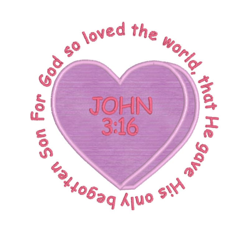 BUY 2 GET 1 FREE Christian Valentine's Day Applique Etsy