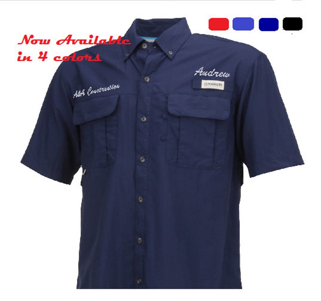 Custom Fishing Shirts 4 COLORS Custom Personalized With Embroidery