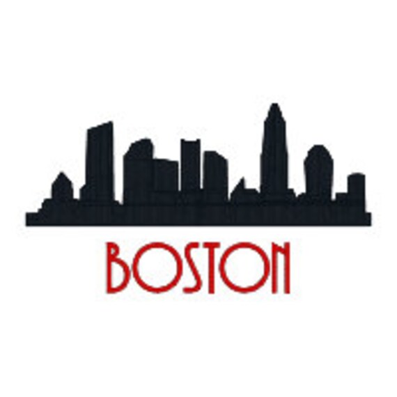 Buy 2 Get 1 Free Boston Skyline Silhouette Machine Etsy