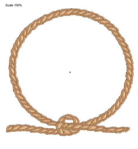 Rope Frame Border Machine Embroidery Design Country Western Cowboy Style,  Great for Initials and Monograms - Etsy