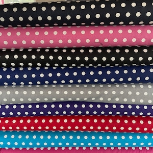 Polka Dot Fabric - 9 Colors to Choose From 100% Cotton - Little Dot Quilters&#39; Cotton