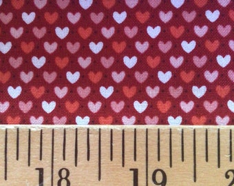 Tela Mini Corazones - Tela 100% Algodón Premium para Quilters Cotton Poppie Cotton Día de San Valentín