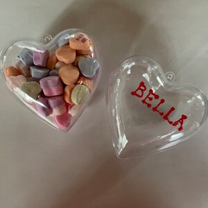 Filled Candy Heart Box Personalized Valentines Day Gift for Kids, Teachers Gift 画像 2
