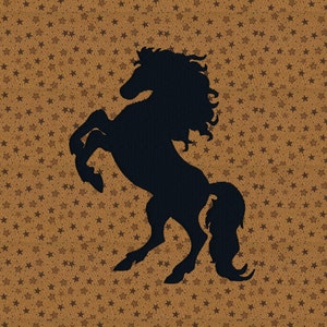 BUY 2, GET 1 FREE Country Western Standing Rearing Horse Silhouette Machine Embroidery Design in 3 Sizes - 4x4, 5x7, 6x10