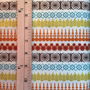Vintage Fabric Cream or Blue Michael Miller Retro Kitchen Flea Market Backsplash Print 100% Cotton Flat Weave Fabric Premium Quilters Cotton