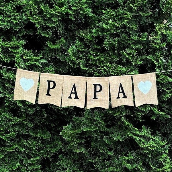 Father's Day Banner, Papa Banner, Dad Banner, Fathers Day Burlap Banner, Happy Father's Day, Father's Day Decor,Father's Day Garland/Bunting