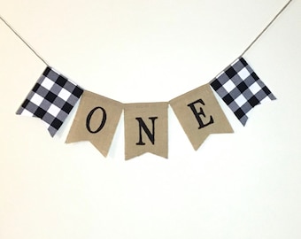 Lumberjack First Birthday Banner,Lumberjack One Banner,Lumberjack Highchair Banner,One Burlap Banner,Lumberjack Birthday