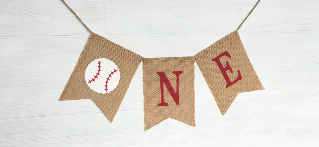 1st Birthday Banner,one Banner,baseball Banner,baseball Birthday Banner ...