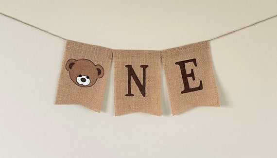 Teddy Bear One Banner, Teddy Bear 1st Birthday, Teddy Bear Highchair Banner, Teddy Bear Birthday Decor, Teddy Bear Banner,Beary 1st Birthday