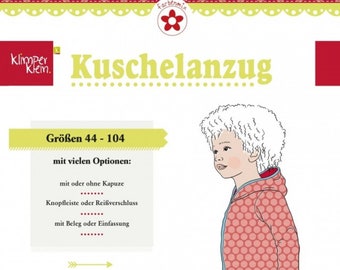 Schnittmuster Kinder: Kuschelanzug von Klimperklein