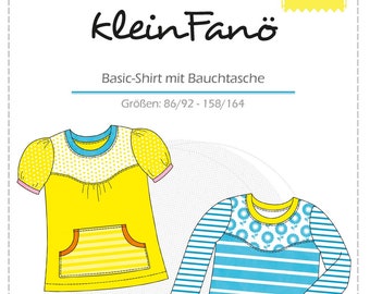 Schnittmuster - Kinder: kleinFanö, Basic-Shirt mit Bauchtasche