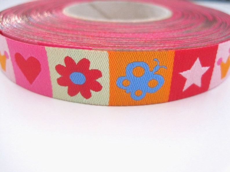 1.70 EUR/meter woven ribbon, mixed ribbon colored image 2