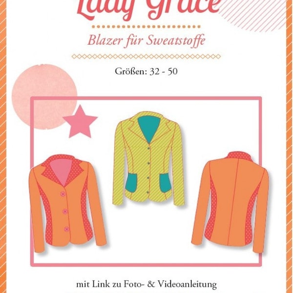 Schnittmuster Damen: Lady Grace - Blazer für Sweatstoffe