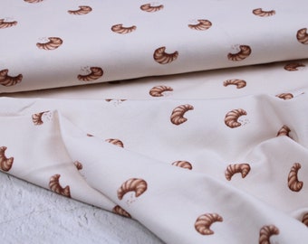 22.90 EUR/meter | Jersey | fabric | Baby Crossi | Croissant | beige | Children's fabric | Sold by the meter | Cotton jersey