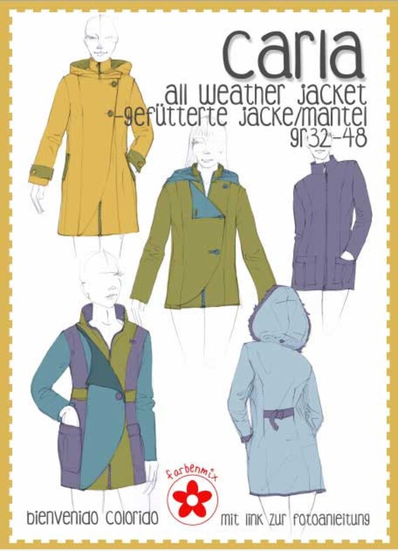Schnittmuster Damen: Carla Allwetterjacke Schnittmuster Damen: Carla Allwetterjacke
