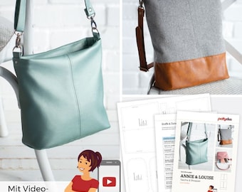 Schnittmuster, Annie und Louise - Tasche und Shopper von pattydoo