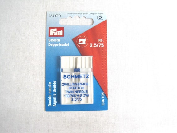 Schmetz Zwillingsnadel Stretch 130//705 H-S ZWI 2,5//75 Twin Needle