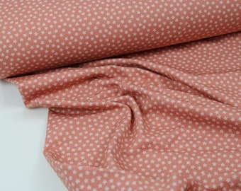 21,90 EUR/meter jersey fabric, AVALANA flowers apricot/white