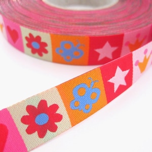 1.70 EUR/meter woven ribbon, mixed ribbon colored image 1