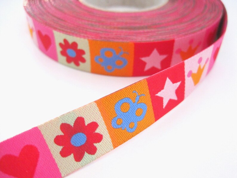 1.70 EUR/meter woven ribbon, mixed ribbon colored image 1