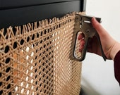 Rattan mesh webbing 45cm- sheet spline panel cane wicker bamboo boho vintage look furniture repair bedhead mirror drawers coffee table shelf
