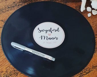 Items Similar To Vinyl Record Label Wedding Invitation Table Theme