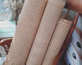 Rattan mesh webbing sheet panel 60cm radio weave cane wicker bamboo boho vintage furniture bedhead mirror drawers table shelf cupboard door