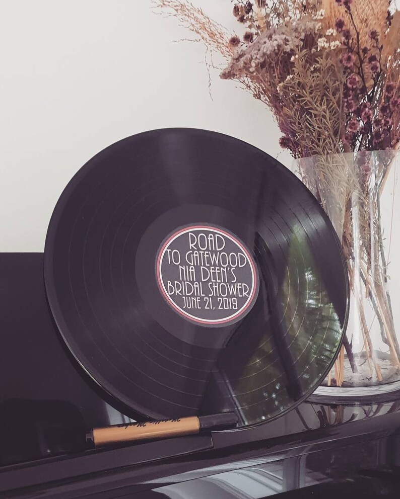 Vinyl Record Label Wedding Invitation Table Theme 50 S Etsy