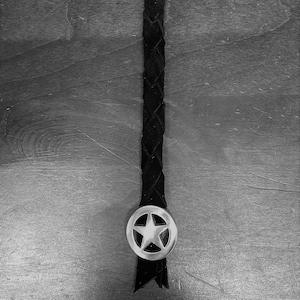 Air horn pull cord ,Peterbilt or Kenworth, trucks accessories, (Ranger star metal concho/ genuine leather/ 10 inch