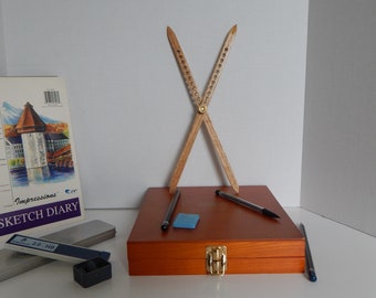 12 Inch Proportional divider, drawing tool, scale divider,12 inch solid American Oak, Hand Made by an Artist, art supplies