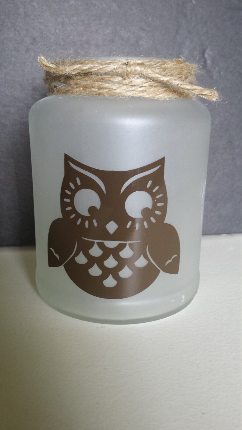 Owl Candle Jar Etsy