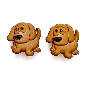 Brown Dog Buttons Puppy Parade Shank Flat Choice Jesse James Dress It Up Buttons - 1294