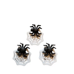 Spider On Web Buttons Collection Set of 3 Shank Back Jesse James Dress It Up Buttons H122 H121